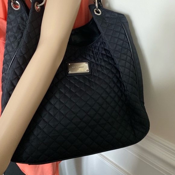 Nine West Black Quilted Purse - Picture 2 of 3
